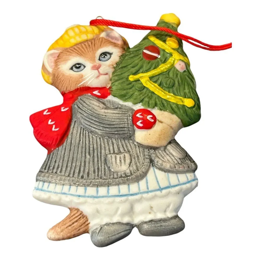 Vintage Schmid‎ Cat Ornament
